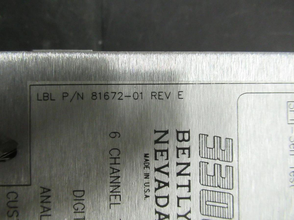 Used BENTLY NEVADA 6 CHANNEL TEMP. MONITOR 81672-01 REV. E 3300/35-02-02-01-00-00