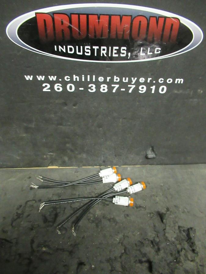 (5 QTY) IDI 1050C3 AMBER LENS 125 VAC 1/2 (0.5) WATT INDICATOR LIGHT LED LIGHTS