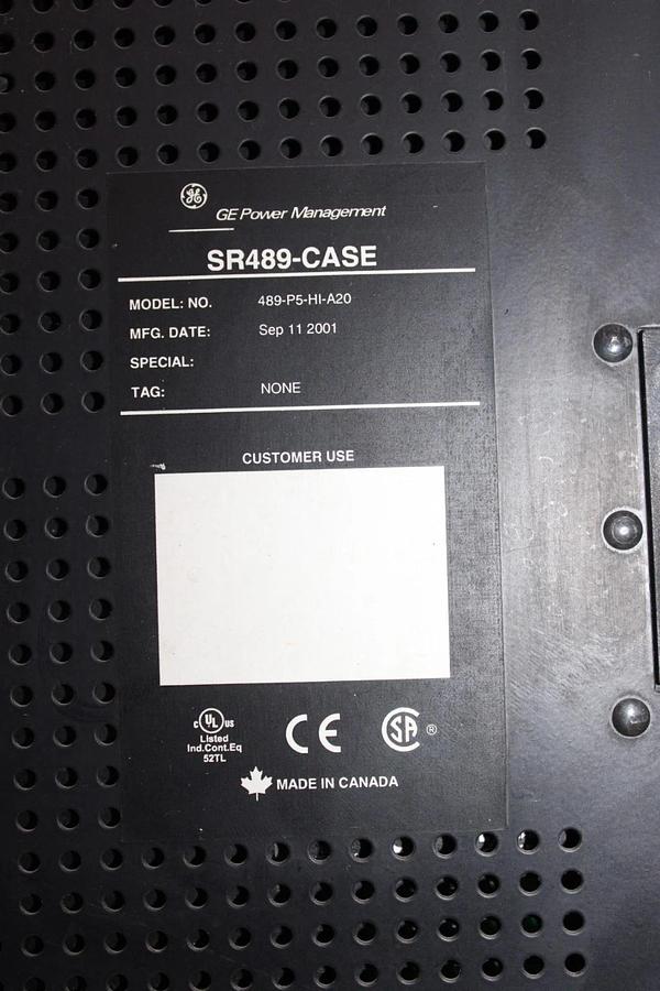 Used GENERAL ELECTRIC GENERATOR MANAGEMENT RELAY 489-P5-HI-A20 *TESTED*
