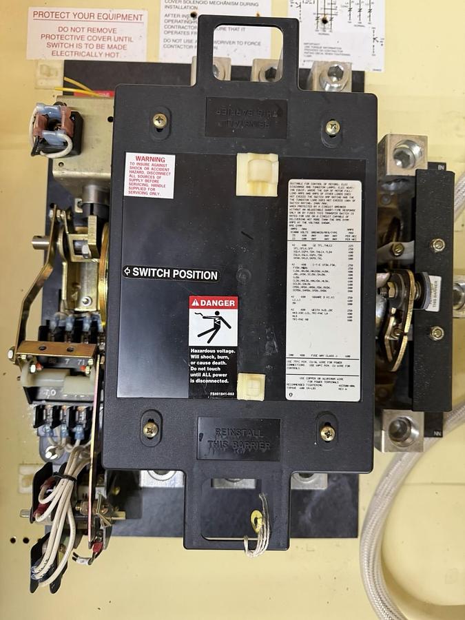 Used KOHLER AUTOMATIC TRANSFER SWITCH K-168541-225 225 AMP 208 VOLT 3-PHASE 3-WIRE