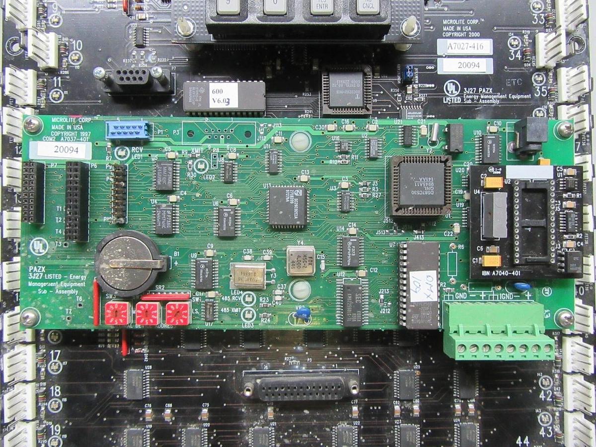Used MICROLITE LIGHTING CONTROL BOARD A7027-416  A7037-401 **WARRANTY INCLUDED**