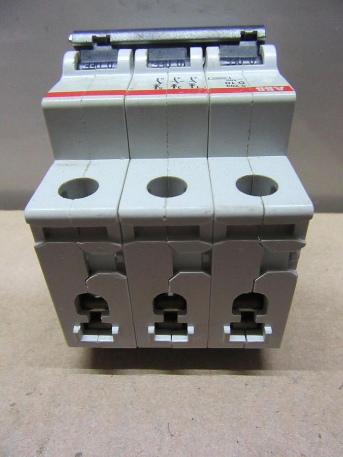 Used LOT OF 2 ABB S203-D10 400 VOLT 10 AMP 3-POLE **WARRANTY INCLUDED**