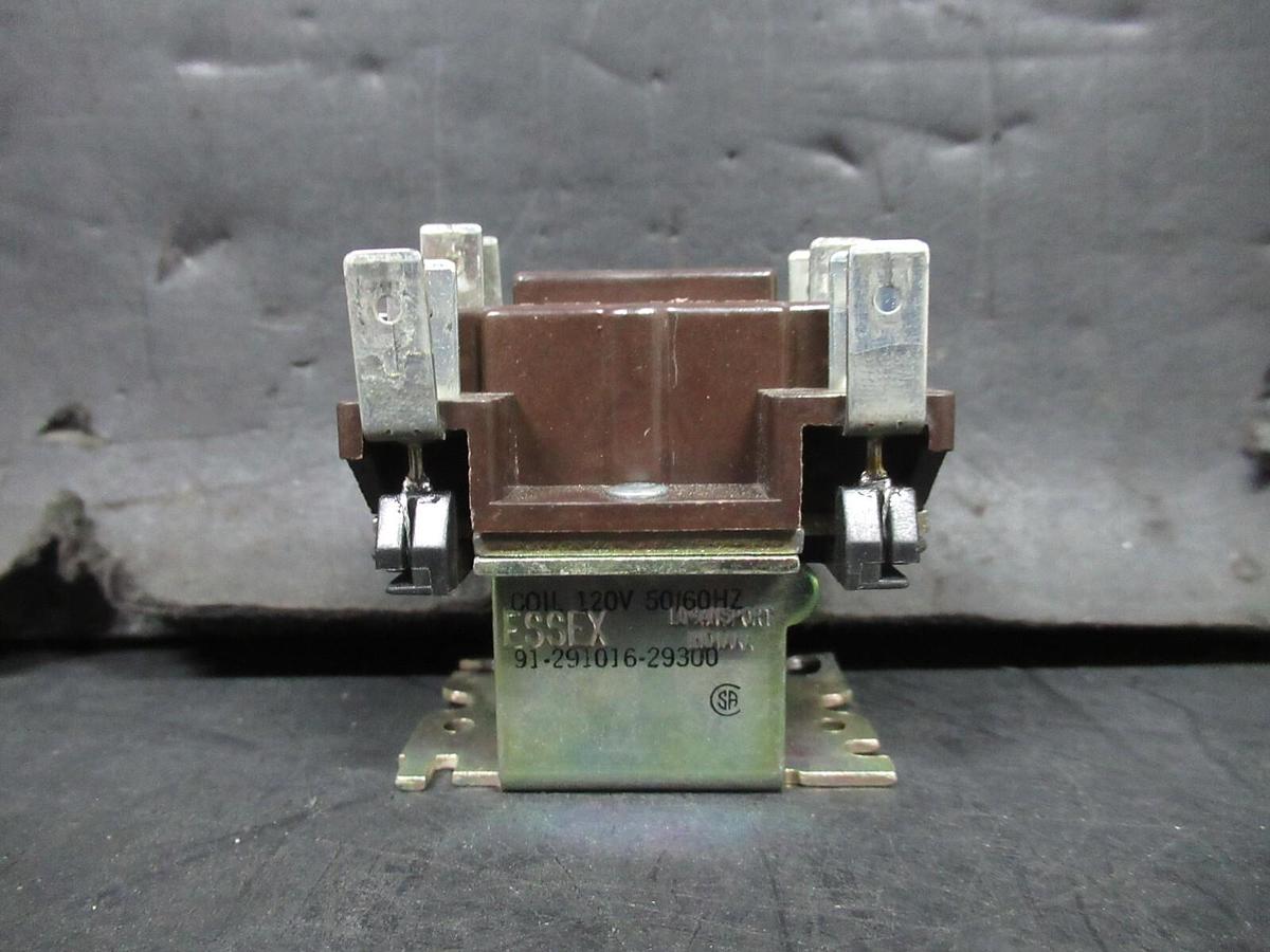 Used ESSEX CONTACT RELAY 91-291016-29300 125/250 VOLT 1/2 HP COIL: 120 VOLT