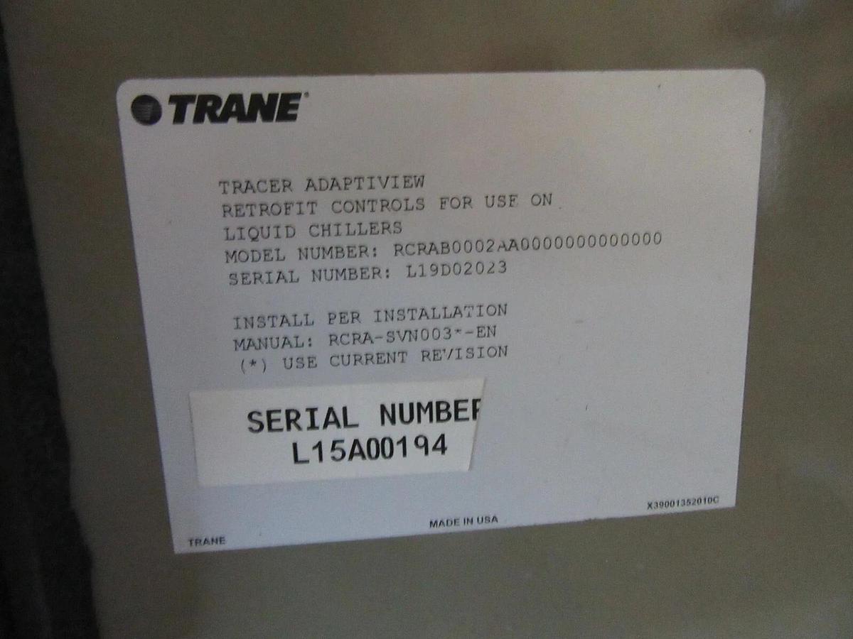 Used TRANE R CENTRAVAC RETROFIT CHILLER CONTROL KIT TRACER ADAPTIVIEW RCRAB002AA