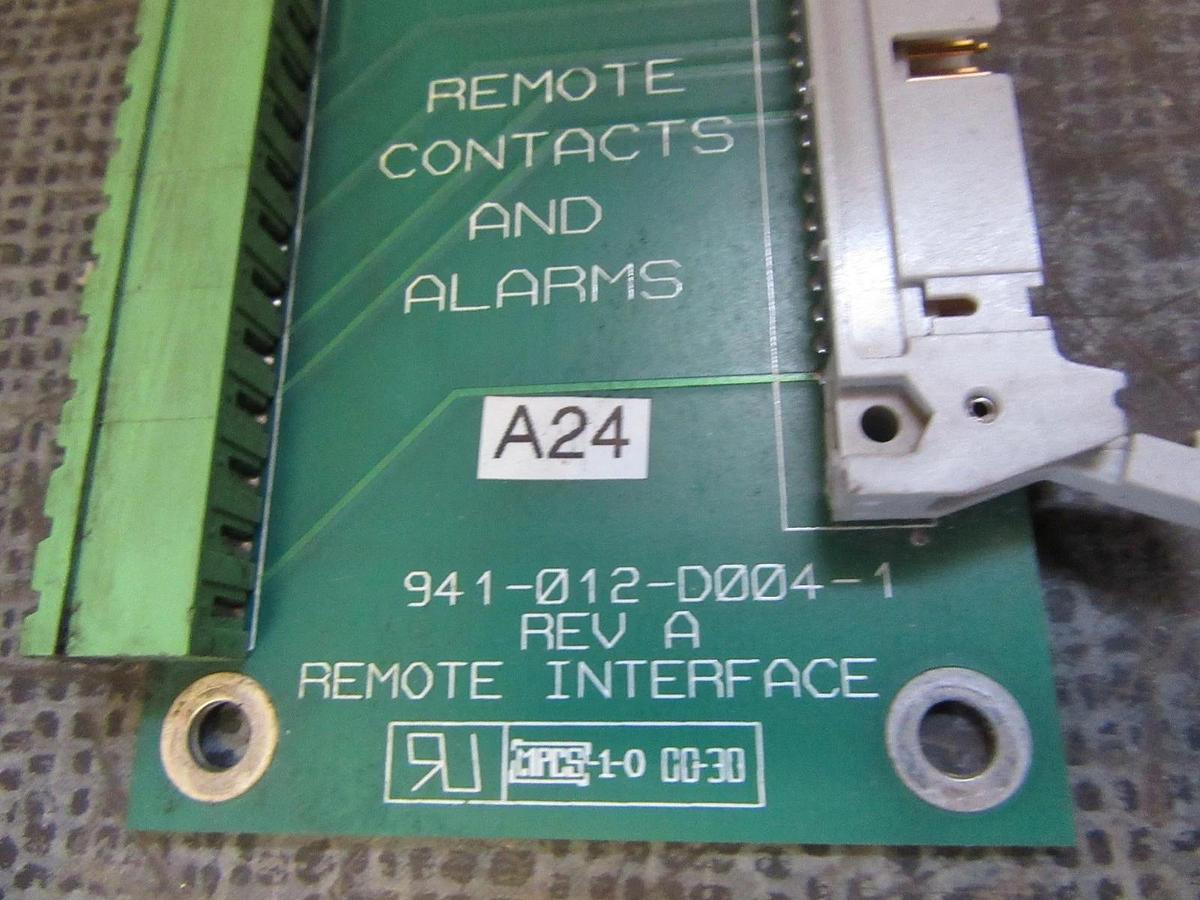 Used INTERNATIONAL POWERS REMOTE AND ALARMS INTERFACE BOARD 941-012-D004-1 *WARRANTY*