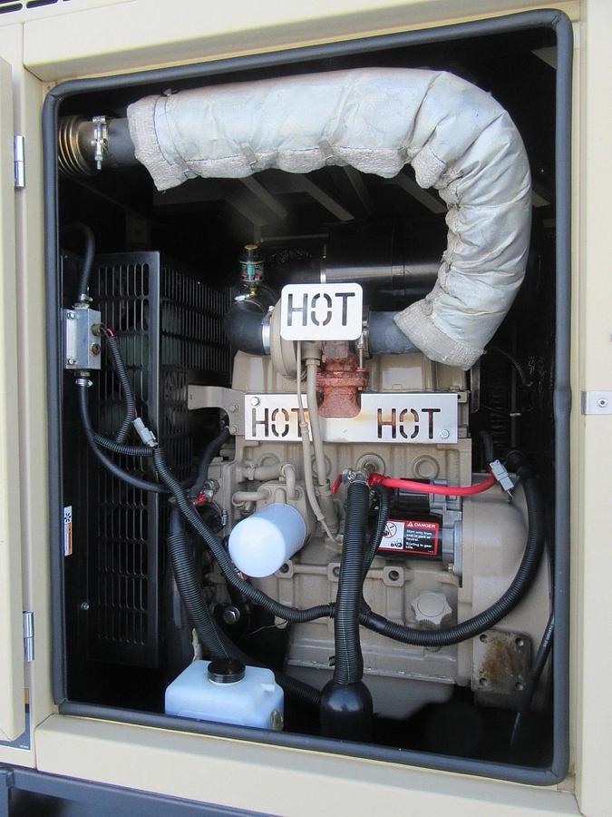 Used 30 KW DIESEL GENERATOR GENERAC 120/240 VOLT ONLY 407 HRS SOUND ENCLOSED VIDEO