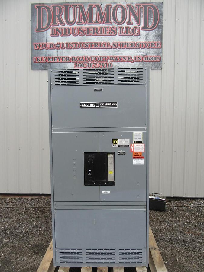 Used 1600 A SQUARE D ENCLOSED 500 VDC QED POWER BREAKER SWITCH NEMA 1 PAF361600DC1286