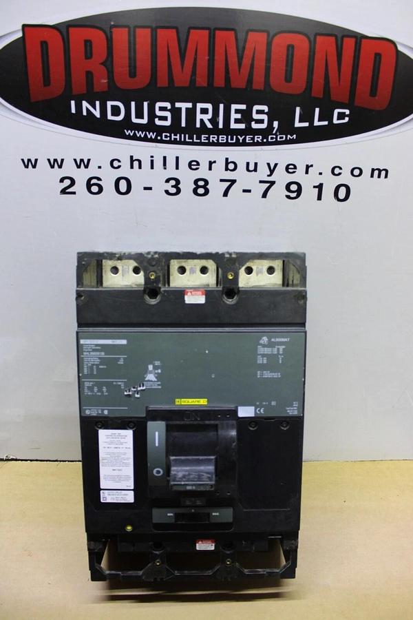 Used SQUARE D CIRCUIT BREAKER MHL368006139 800 AMP 3-POLE 600 VAC W/ SHUNT TRIP
