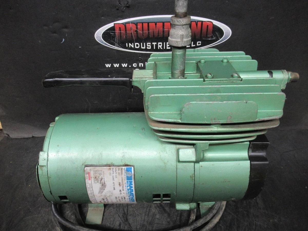 Used DAYTON SPEEDAIRE LARGE DIAPHRAGM VACUUM PUMP 2Z628 W/ JVN48S17D916D MOTOR 115 V