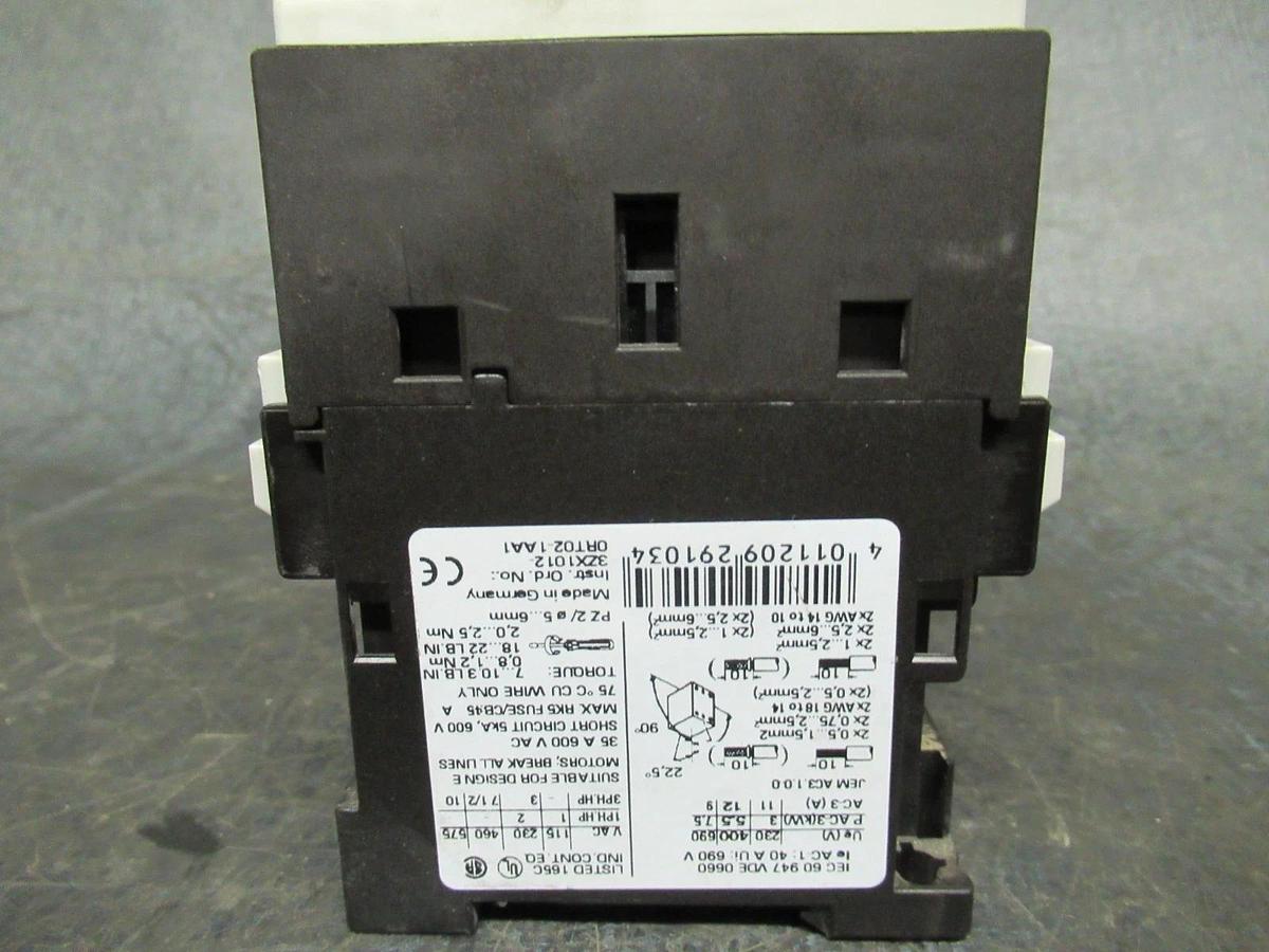 Used SIEMENS CONTACTOR 3RT1024-1B 600V 35A 10HP **WARRANTY INCLUDED**