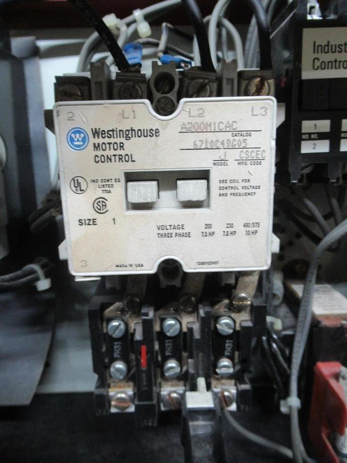 Used CUTLER HAMMER MOTOR STARTER CONTROL BUCKET MODEL: 2100 12" NEMA SIZE 1 7 AMP