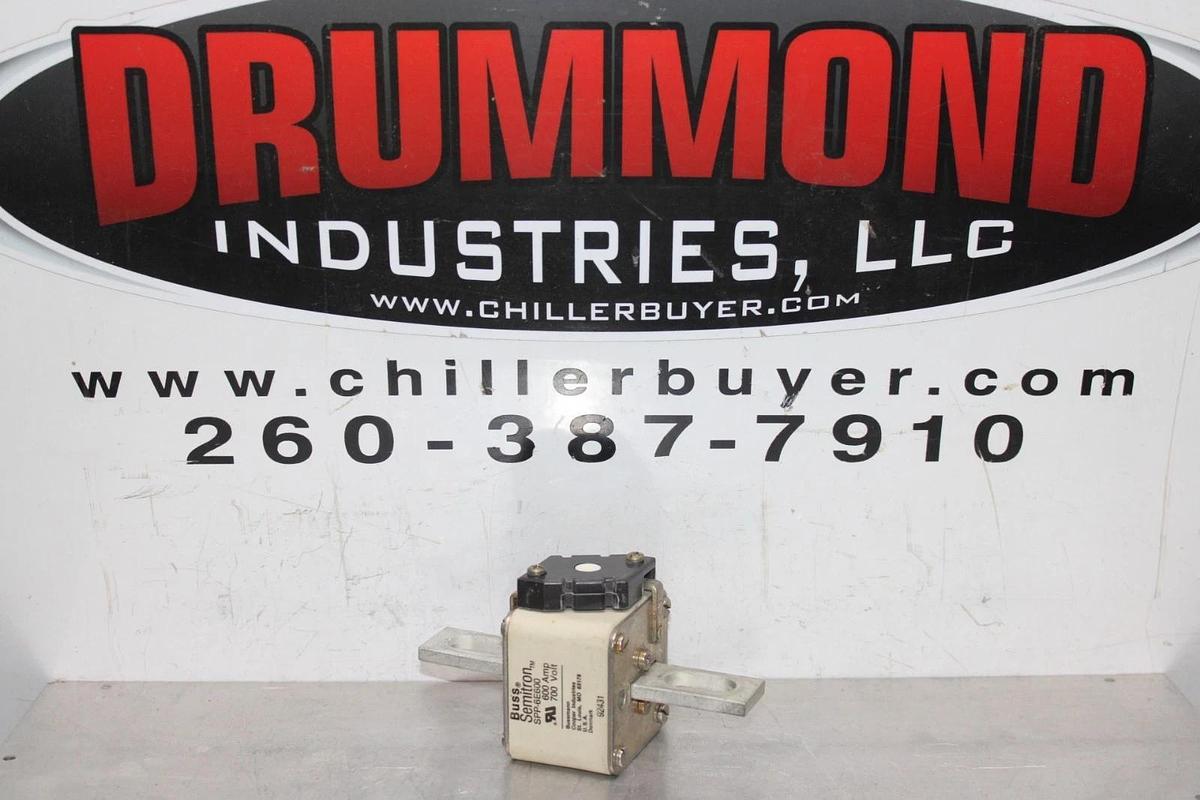 Used BUSSMANN SEMITRON SQUARE BODY FUSE SPP-6E600 600 AMP 700 VOLT **WARRANTY**