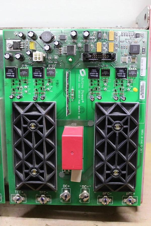 Used ACTIVE POWER DUAL FIELD COIL DRIVER 30615-1 30614-1 REV. A W/ HEAT SINK