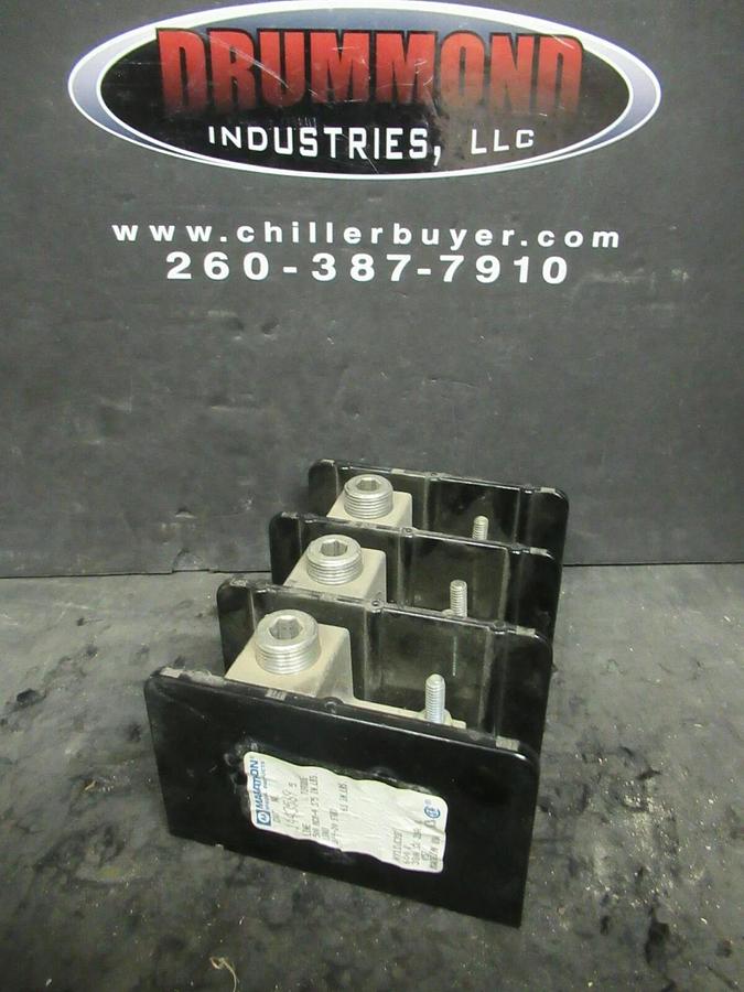Used MARATHON 1443569 DISTRIBUTION LUG SET 380 AMP 500 MCM - 1/4-20 STUD 600 V 3 PH