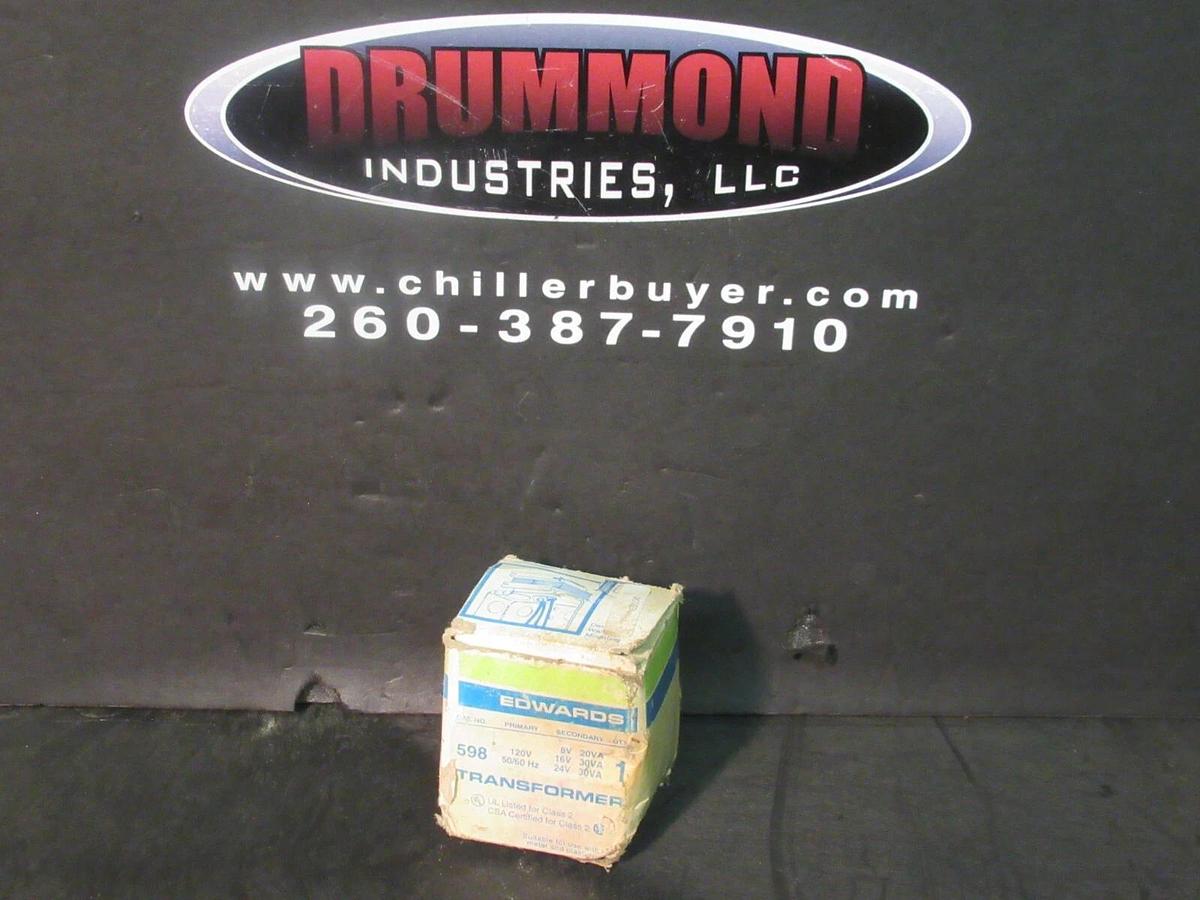 EDWARDS / GENERAL SIGNAL CONTROL TRANSFORMER CAT# 598 120 VAC PRI 8/16/24 VAC
