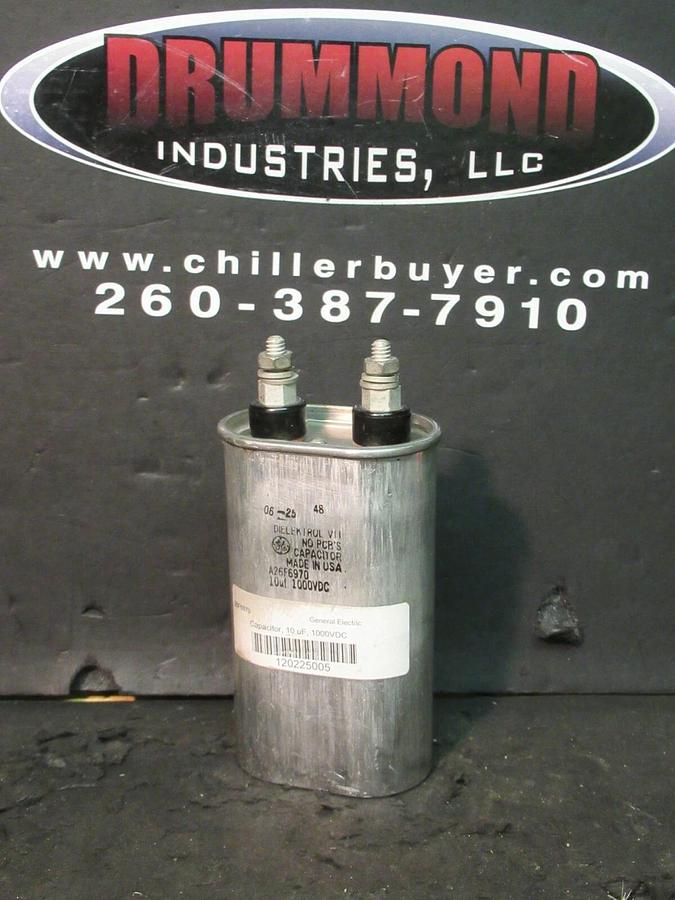 Used GE DIELEKTROL 10 uF CAPACITOR A26F6970 1000 VDC NO PCB 26F6970 GENERAL ELECTRIC