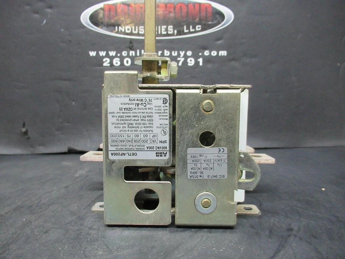 Used ABB SAFETY DISCONNECT SWITCH OETL-NF200A 600 VAC 200 HP 3-PHASE **WARRANTY**