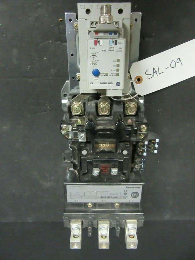 Used ALLEN BRADLEY STARTER 509-DOD-EC1D SER. A NEMA: 3 50 HP 600 VAC W/ 592-EC1DD
