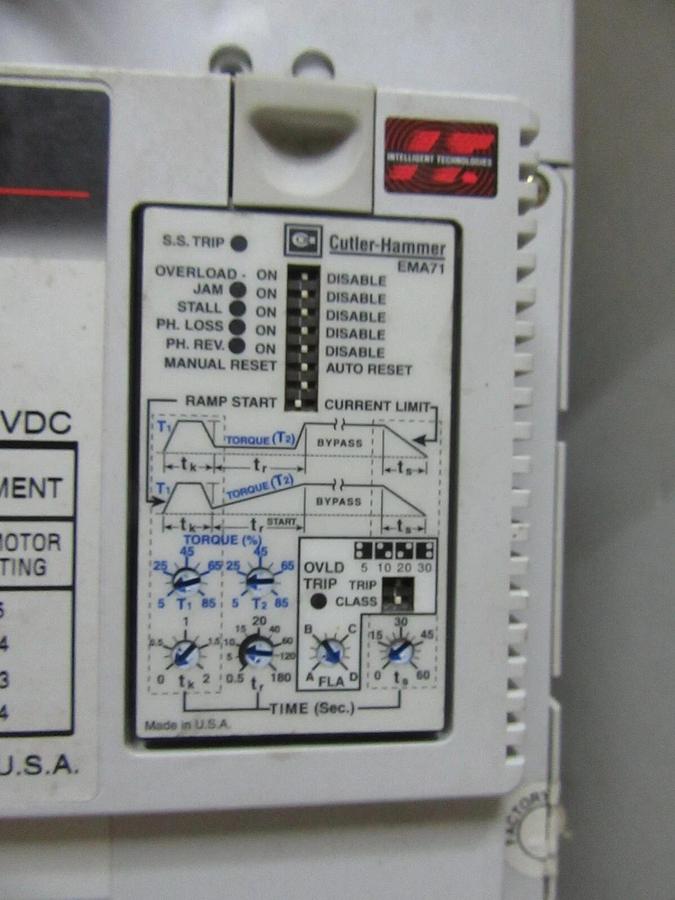 Used 304 AMP CONTINUOUS CUTLER HAMMER INSIDE THE DELTA - SOFT STARTER T801T30N3D