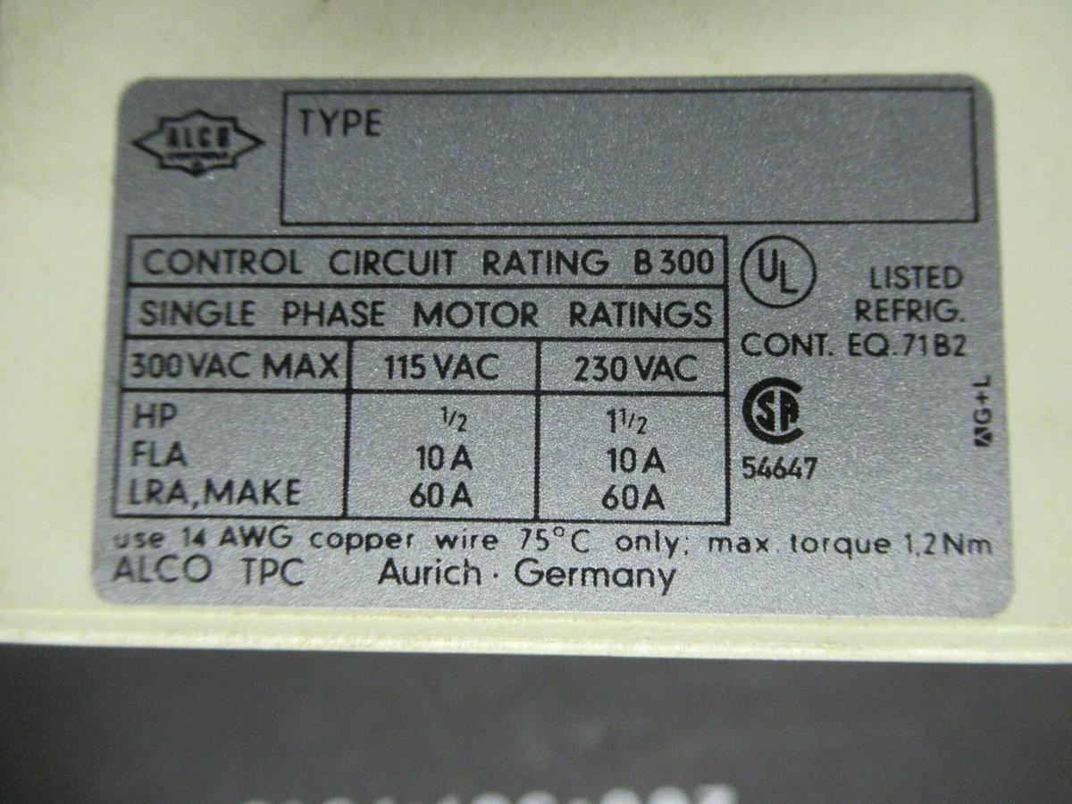Used ALCO CONTROLS FF113-65 REFRIGERANT CONTROL PRESSURE SWITCH VALVE X13210082-02
