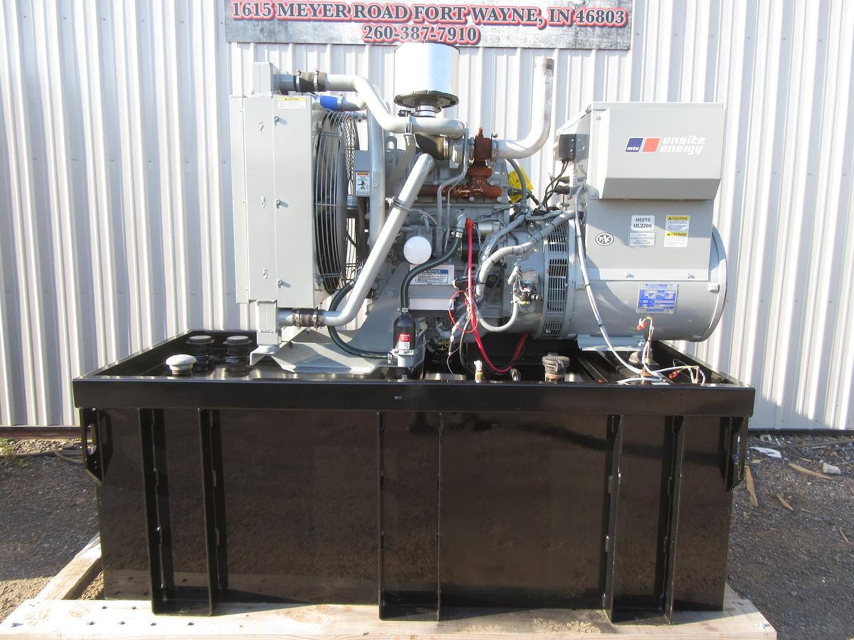 Used 50 KW DIESEL GENERATOR MTU 120/240 V JOHN DEERE 315 HRS VIDEO WE SHIP