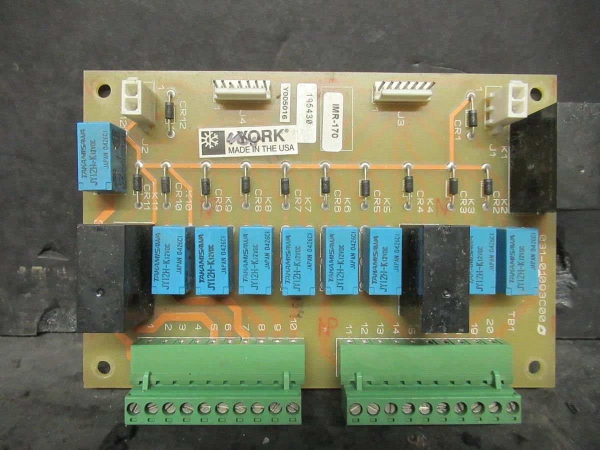 Used (1) YORK CIRCUIT BOARD MODEL/REVISION : 031-01093C000 REV B * INCLUDES WARRANTY