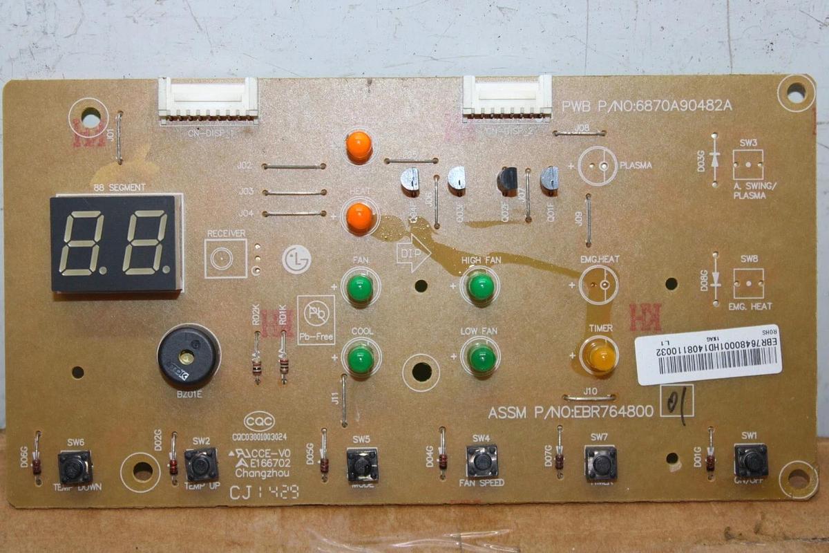 Used LG FURNACE USER INTERFACE DISPLAY 6870A90482A EBR76480001 **WARRANTY**