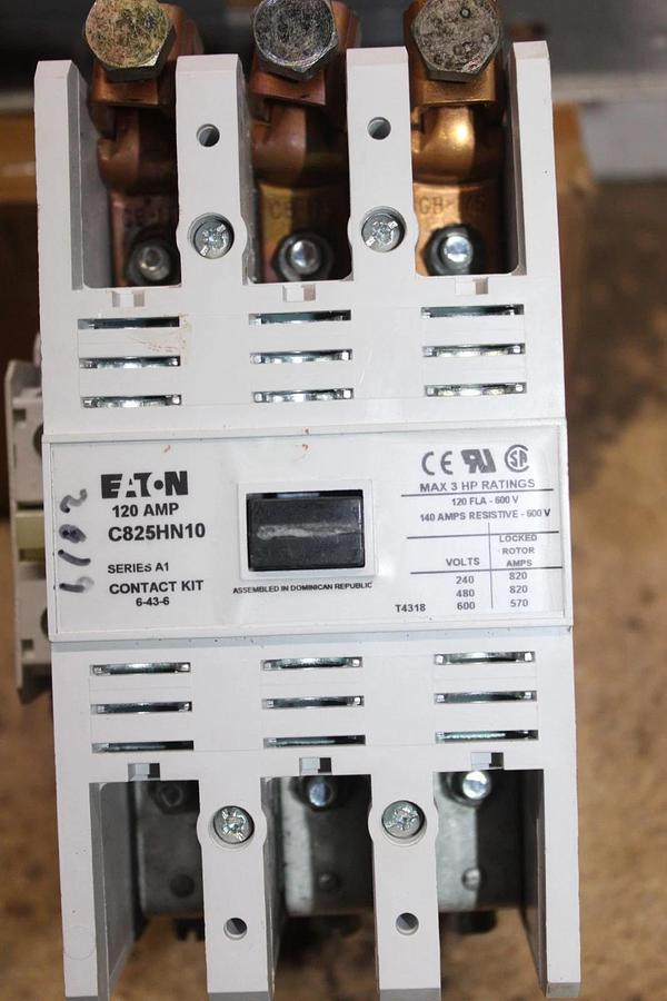 Used EATON CONTACTOR C825HN10 120 AMP 600 VOLT 3-POLE 3 HP *WARRANTY*
