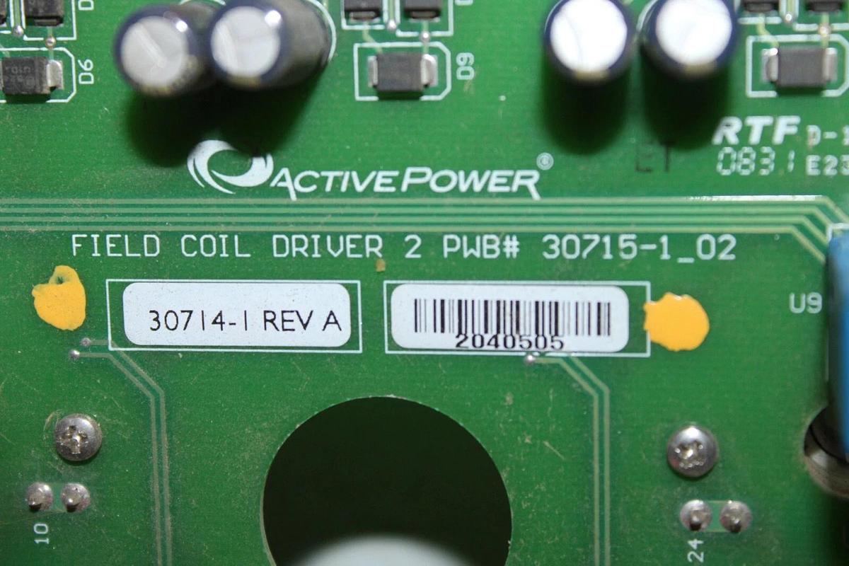 Used ACTIVE POWER FIELD COIL DRIVER 2 BOARD 30714-1 REV. A 30715-1_02 **WARRANTY**