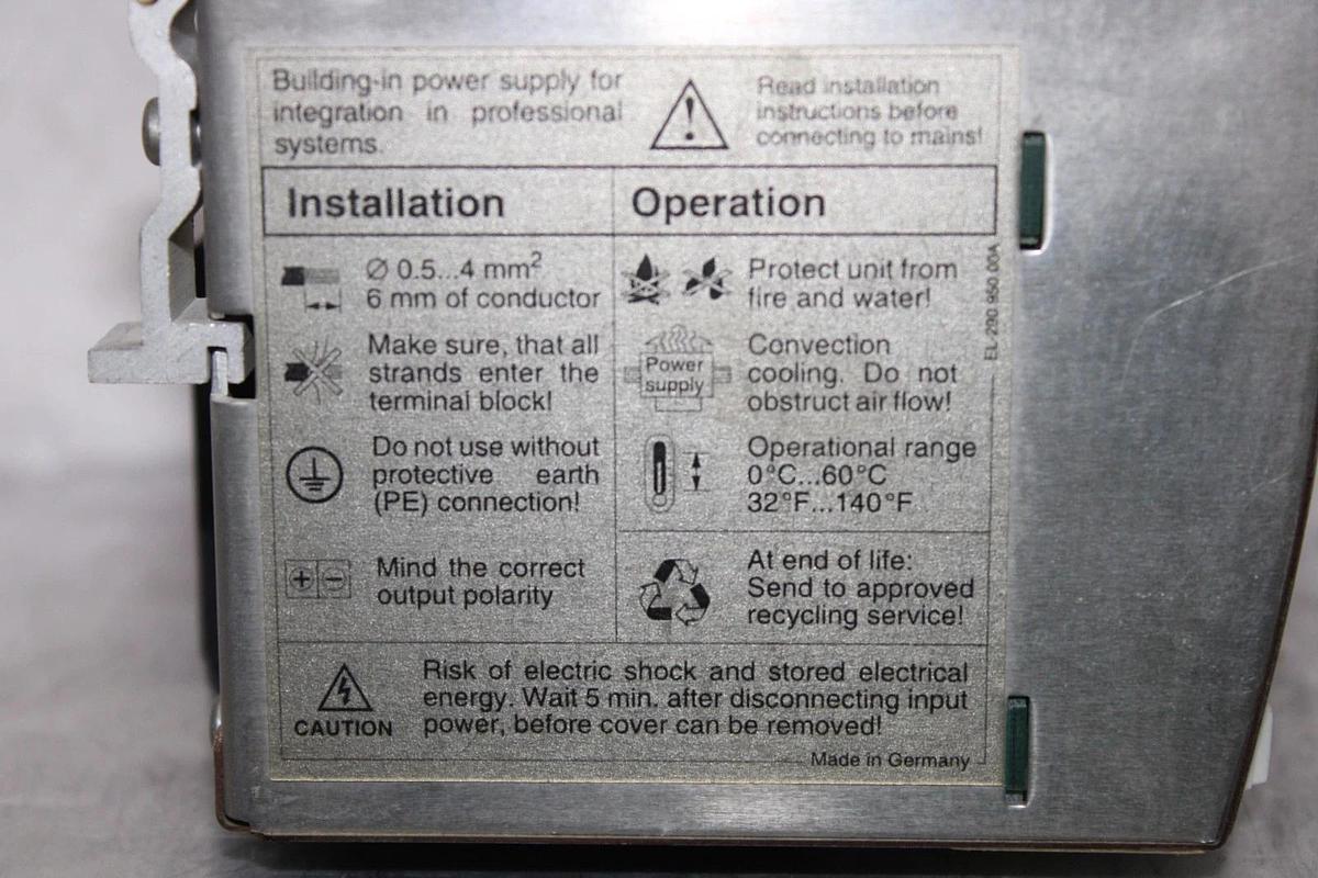Used SOLA POWER SUPPLY SDN10-24-100 115/230 VAC 6 AMP 031-44292 *WARRANTY*