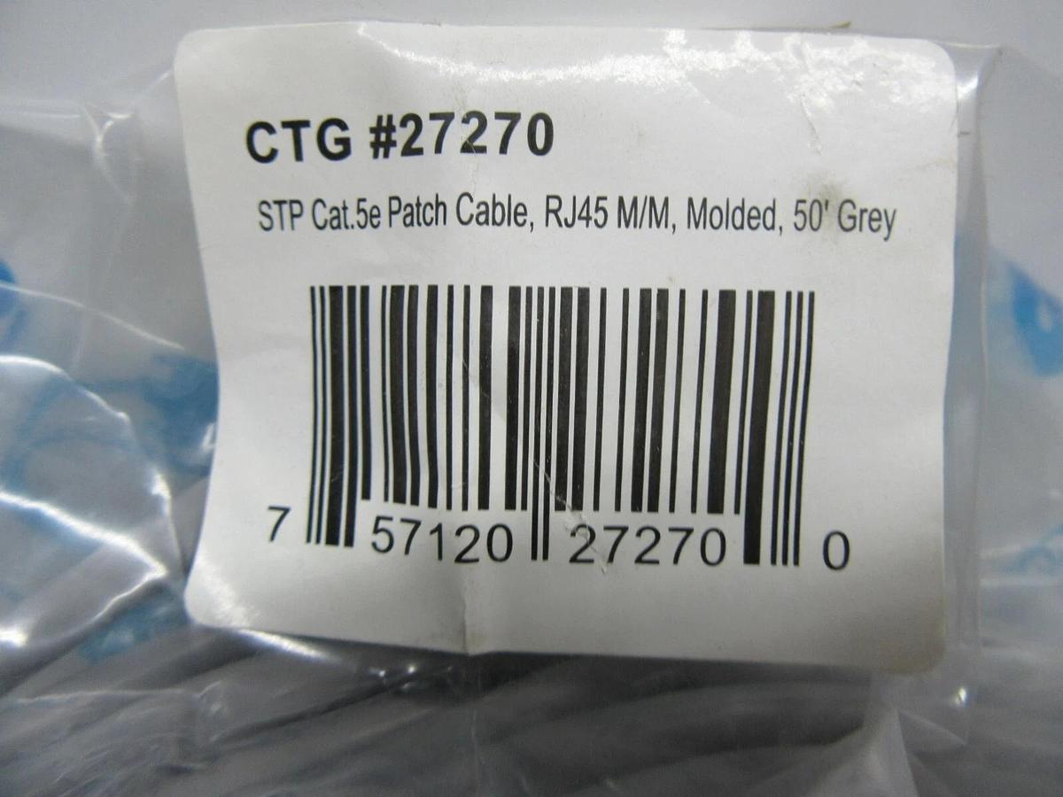 50 FOOT STP CAT 5E ETHERNET PATCH CABLE RJ45 M/M CTG 27270