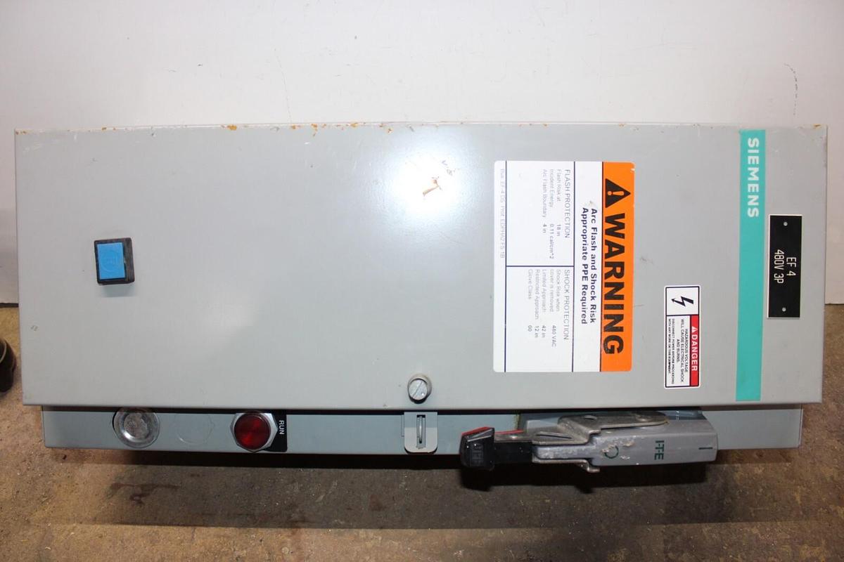 Used SIEMENS COMBO BOX COMBINATION STARTER NEMA 1 16 AMP 10 HP W/ 3TB44