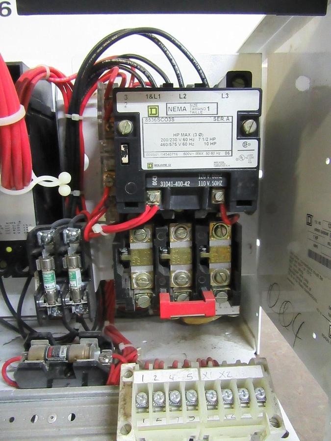 Used SQUARE D MODEL 6 MCC BUCKET NEMA SIZE 1 3 AMP 12" FA100-3MC6 W/ 8536SCO3S