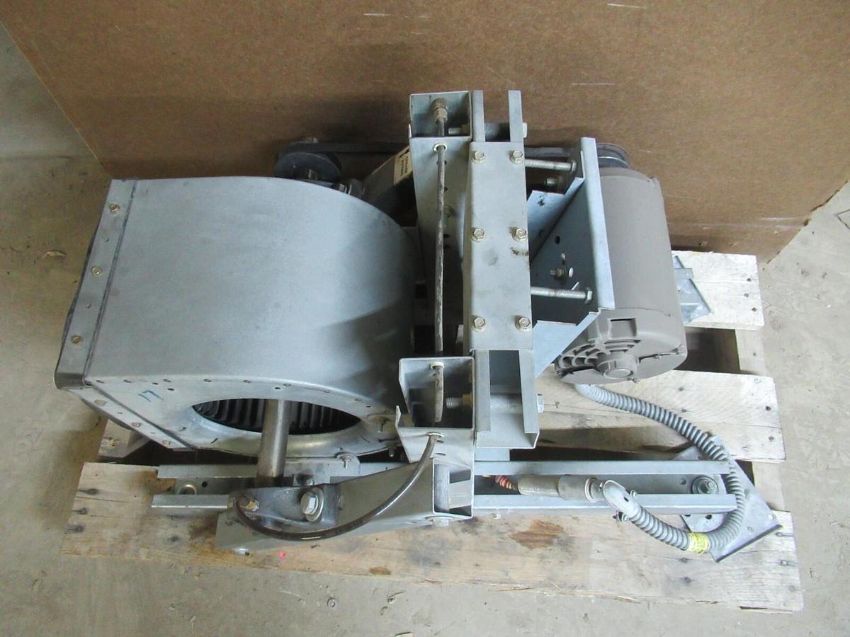 Used BROWNING FAN V-BELT DRIVE MODULE 0400 1660 RPM 1 HP H3J165B SQUIRREL CAGE