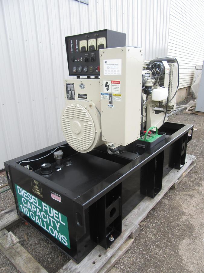 Used 30 KW DIESEL GENERATOR KATOLIGHT 120/240V RE-CONNECTABLE 230 HRS VIDEO WE SHIP