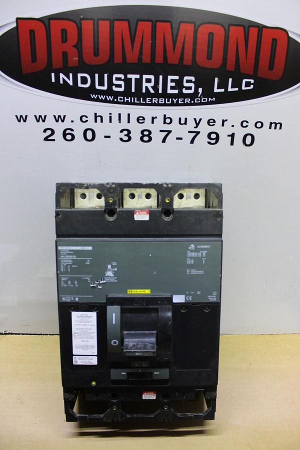 Used SQUARE D CIRCUIT BREAKER MHL368006139 800 AMP 3-POLE 600 VAC W/ SHUNT TRIP