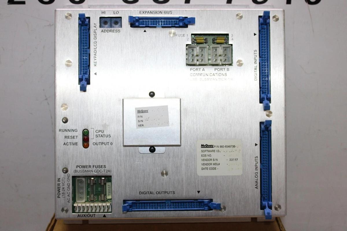 Used MCQUAY CHILLER CONTROL MODULE 860-654873B-50 005-000280-50 REV. H