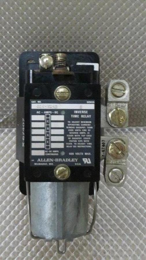 Used ALLEN BRADLEY INVERSE TIME RELAY 600 VAC MODEL 810-NX45