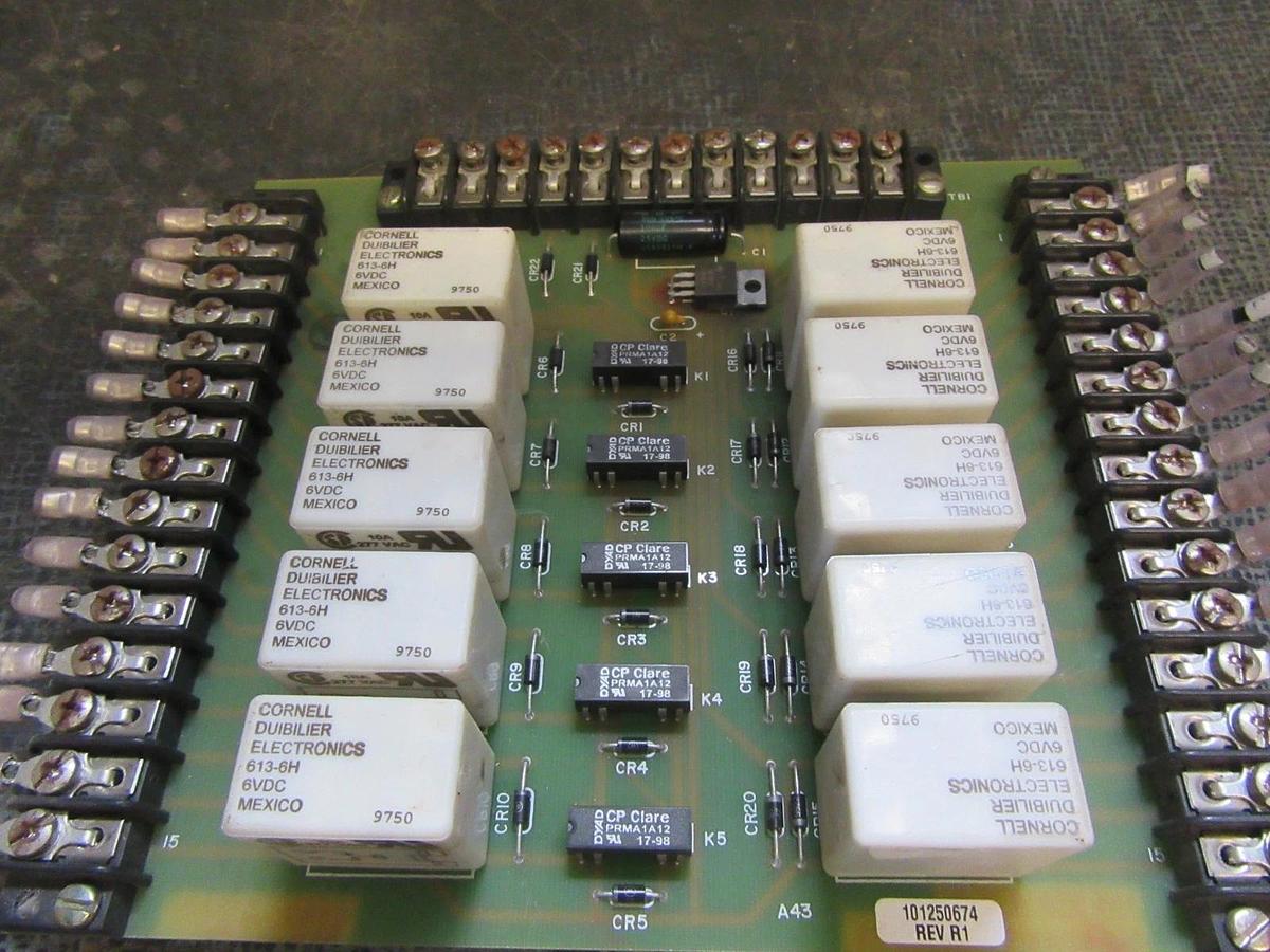 Used EXIDE SUPERVISORY CONTACTS RELAY BOARD 118302402 REV B 101250674 R1
