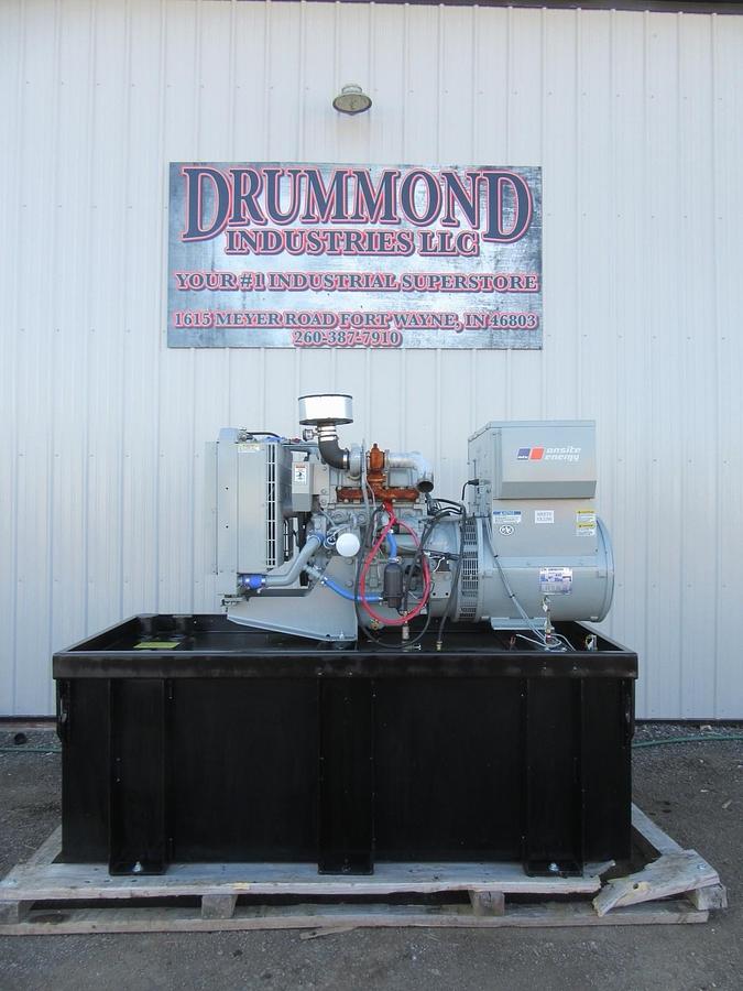 Used 30KW DIESEL GENERATOR MTU 120/240 VOLT 4024 JOHN DEERE 391 HRS SINGLE PH VIDEO