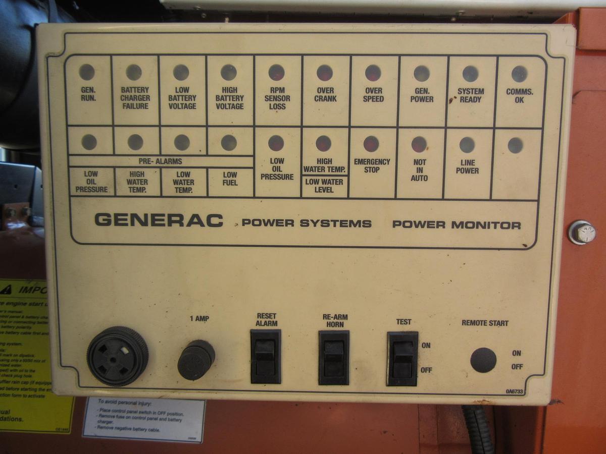 Used 60 KW DIESEL GENERATOR GENERAC 120/240 VOLT SOUND ENCLOSED VIDEO WE SHIP