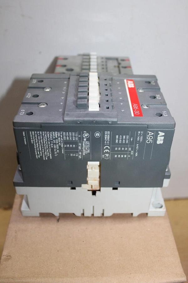 Used ABB CONTACTOR A95-30 125 AMP 600 VAC 75 HP 3-PHASE W/ 024-31106-000 *WARRANTY*
