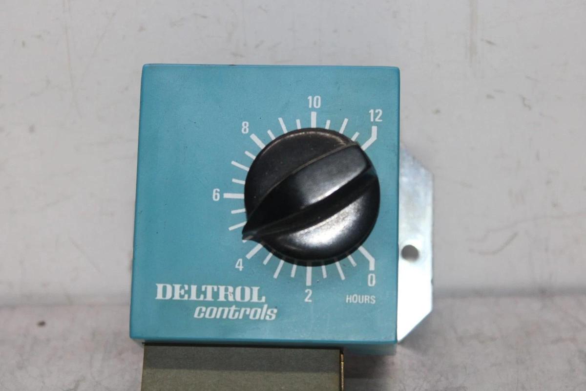 Used DELTROL TIME DELAY RELAY 46425-61 801-12X 0-12 HOUR DELAY 240 VOLT 20 AMP