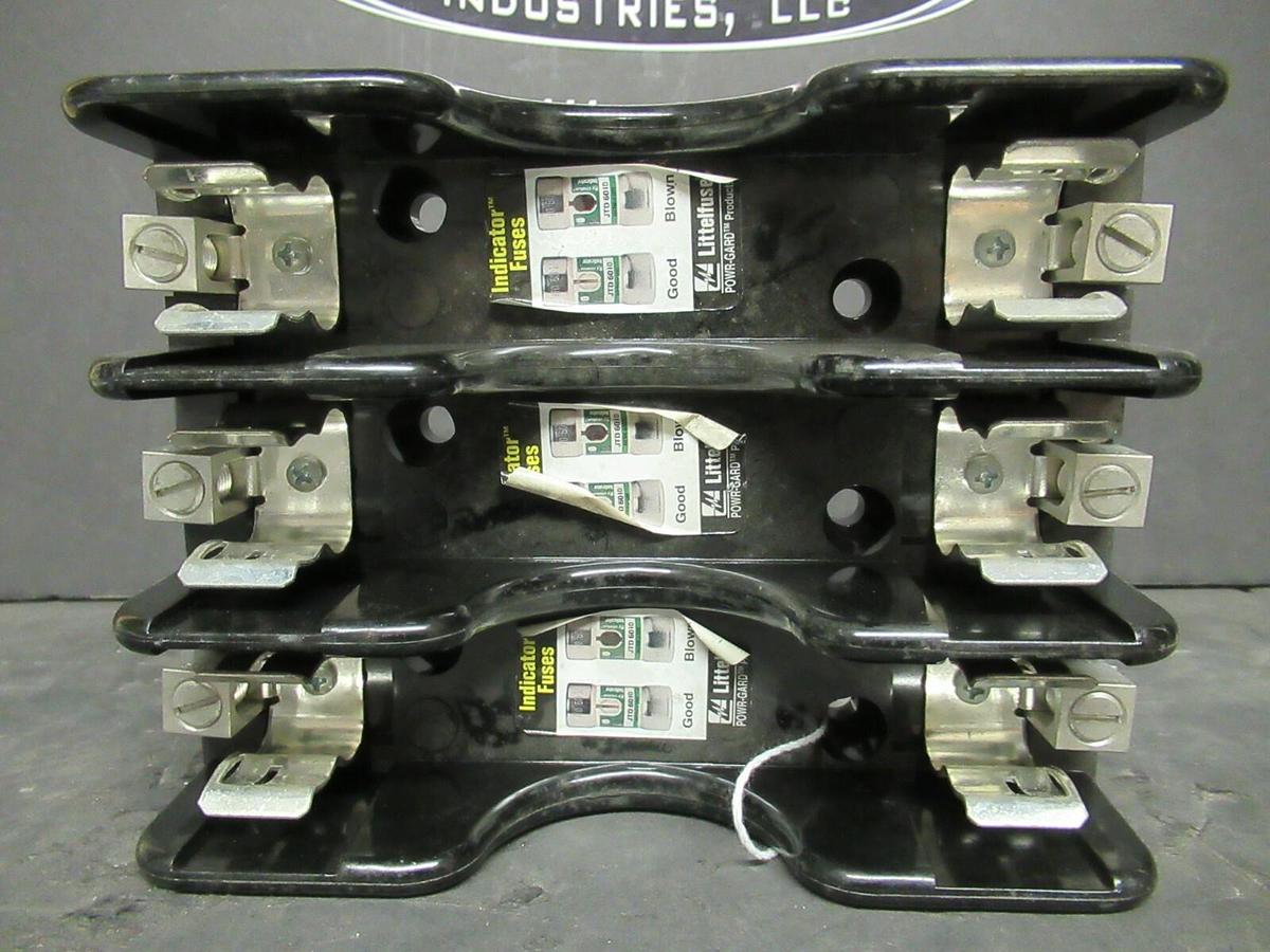 Used LITTELFUSE FUSE HOLDER LH60060-3C FOR 60 AMP 600 V FUSES
