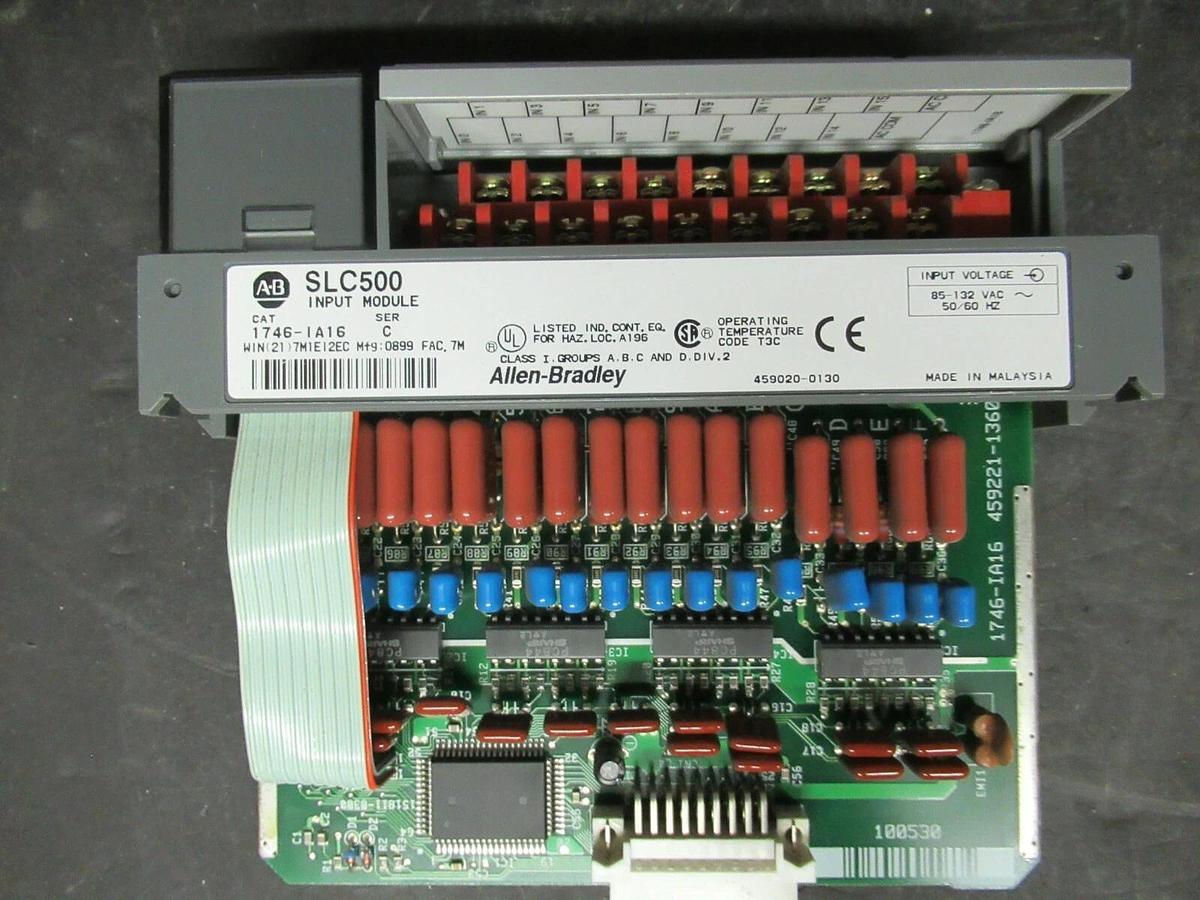 Used ALLEN BRADLEY INPUT MODULE SLC500 1746-IA16 **30 DAY WARRANTY INCLUDED**
