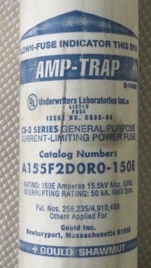 Used GOULD AMP-TRAP CS-3 FUSE 21.5" USED MODEL A155F2D0R0-150E 150E AMP