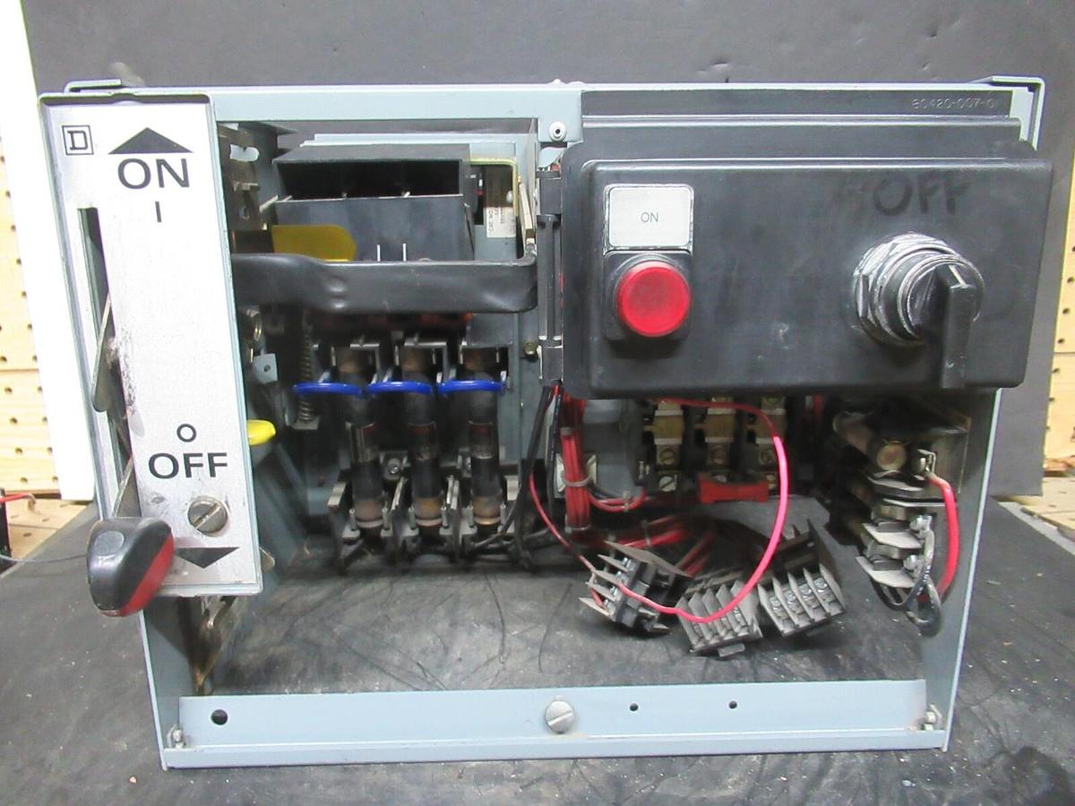 Used SQUARE D MCC MOTOR CONTROL STARTER 12" MODEL 5 W/ NEMA SIZE 1 8536SCO3 10 HP