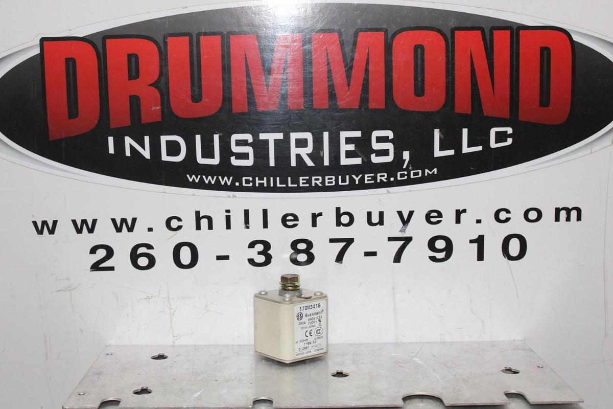 Used BUSSMANN SQUARE BODY FUSE 170M3418 350 AMP 700 VAC **WARRANTY INCLUDED**