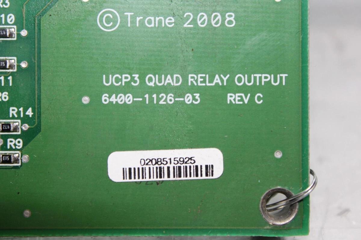 Used TRANE UCP3 QUAD RELAY OUTPUT 6400-1126-03 REV. C X13650806-04 REV. E *WARRANTY*