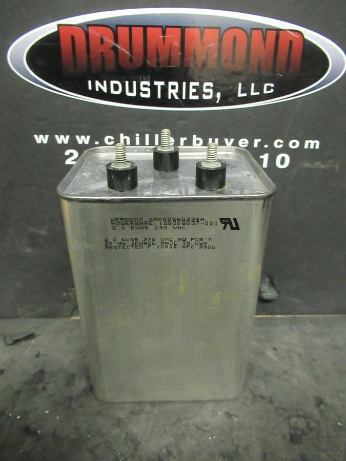 Used (1) 6 KVAR AEROVOX AMP0006033SA POWERWARE CAPACITOR 240 VAC 3 PH 120308037-001